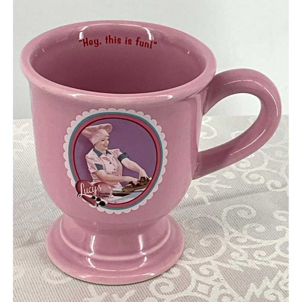 "I Love Lucy"‎ Pink Ceramic Mug - Microwave Safe Not Dishwasher Safe